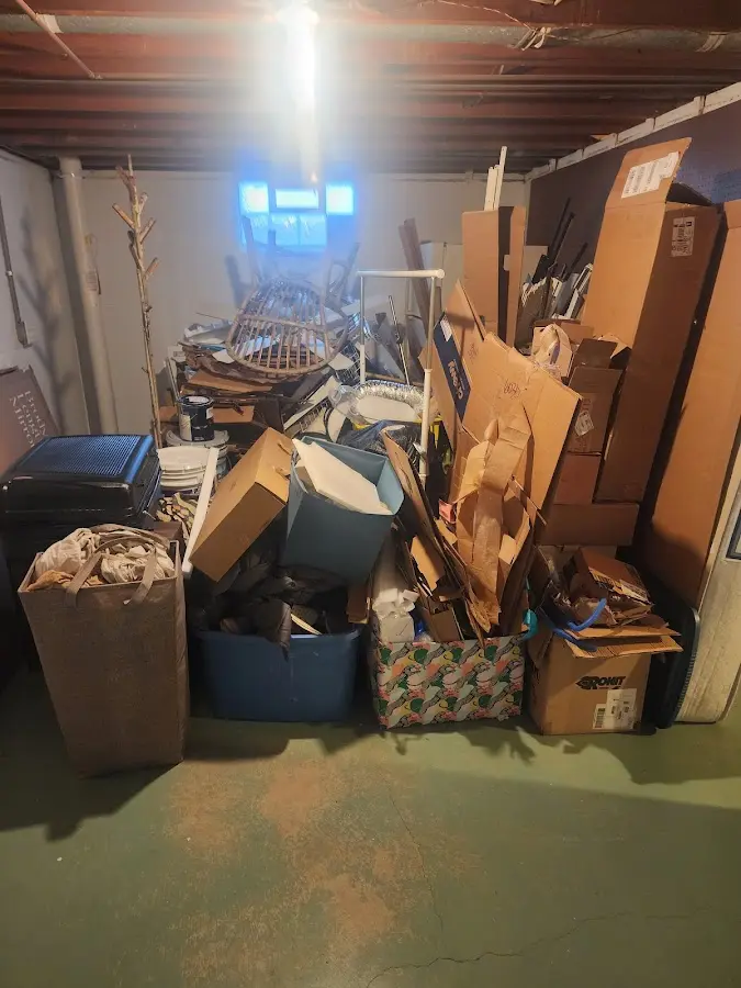 Roll-off dumpster container at job site for 6 Yard Dumpster Rental in Pelham